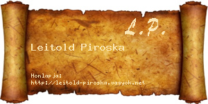 Leitold Piroska névjegykártya