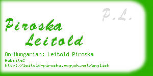 piroska leitold business card